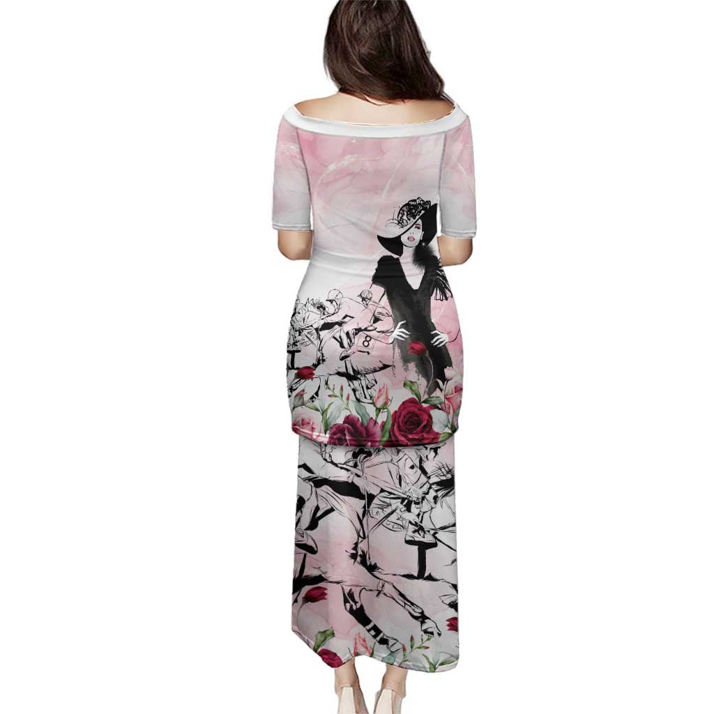 Melbourne Horse Racing Cup Pink Out Derby Family Matching Puletasi and Hawaiian Shirt - Aussie Hoodie