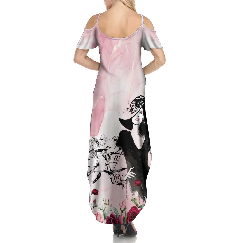 Melbourne Horse Racing Cup Pink Out Derby Family Matching Summer Maxi Dress and Hawaiian Shirt - Aussie Hoodie