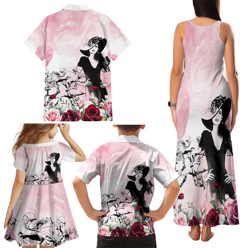 Melbourne Horse Racing Cup Pink Out Derby Family Matching Tank Maxi Dress and Hawaiian Shirt - Aussie Hoodie
