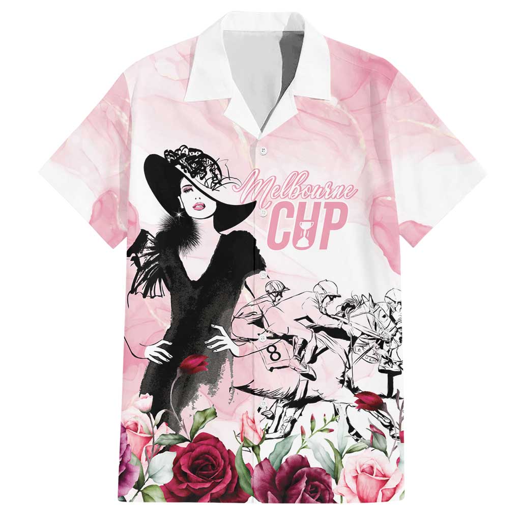 Melbourne Horse Racing Cup Pink Out Derby Hawaiian Shirt - Aussie Hoodie