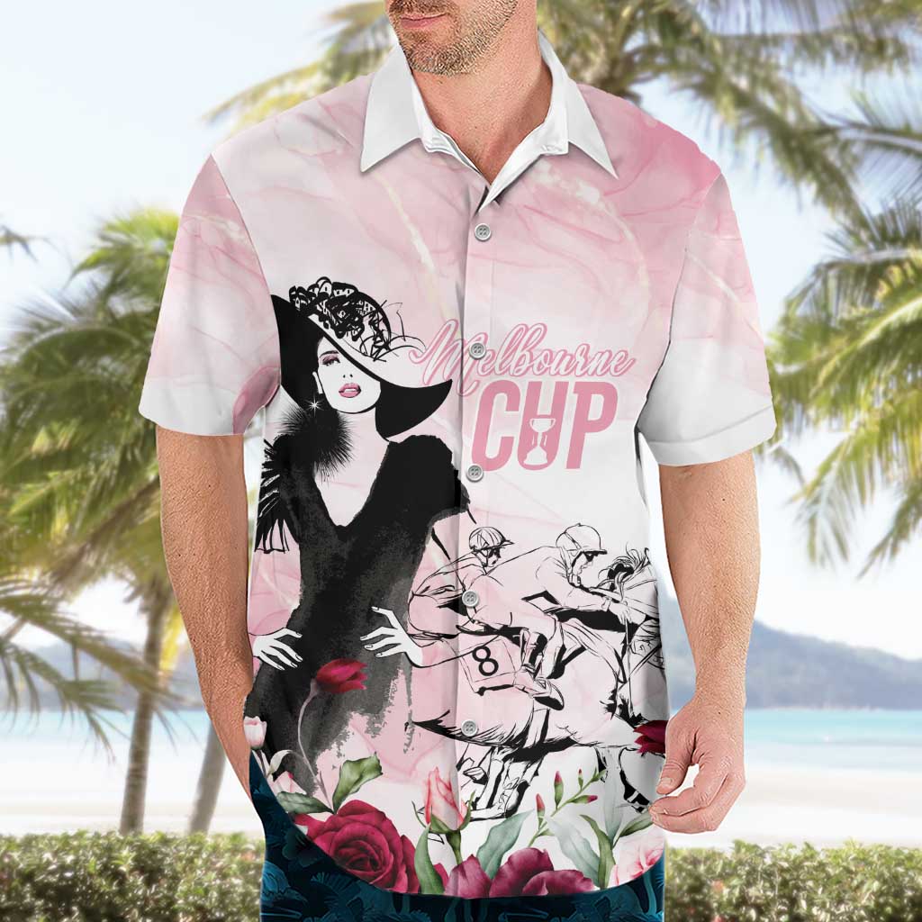 Melbourne Horse Racing Cup Pink Out Derby Hawaiian Shirt - Aussie Hoodie