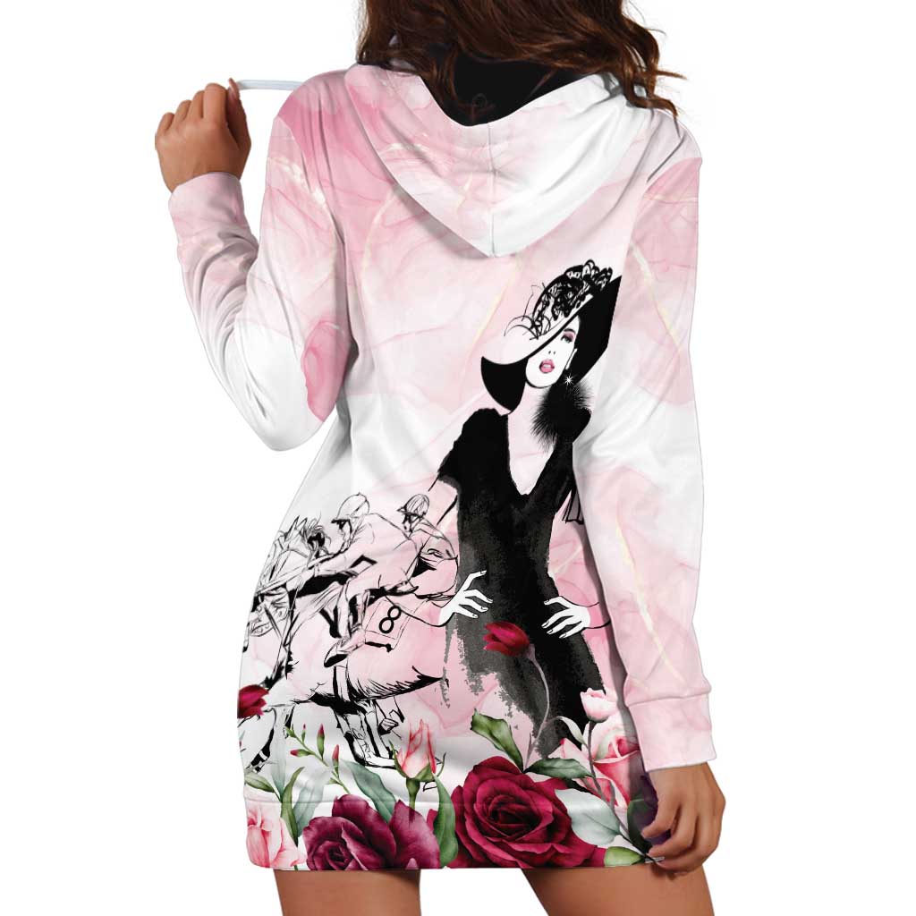 Melbourne Horse Racing Cup Pink Out Derby Hoodie Dress - Aussie Hoodie