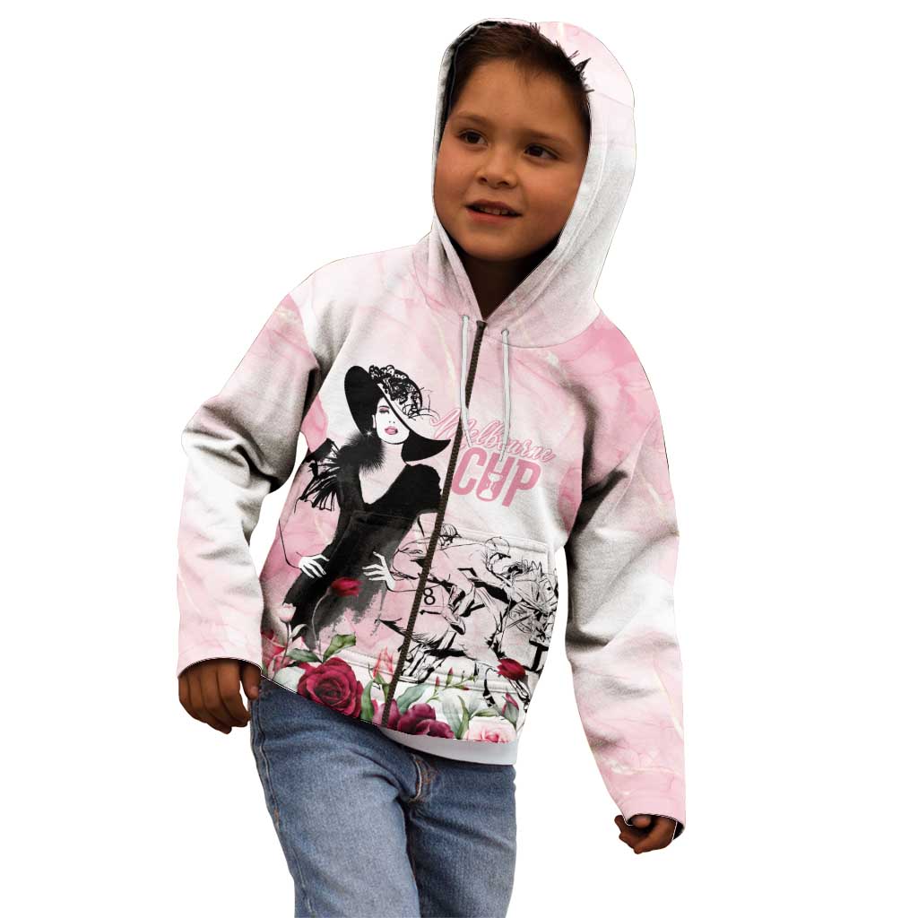 Melbourne Horse Racing Cup Pink Out Derby Kid Hoodie - Aussie Hoodie