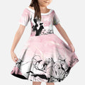Melbourne Horse Racing Cup Pink Out Derby Kid Short Sleeve Dress - Aussie Hoodie