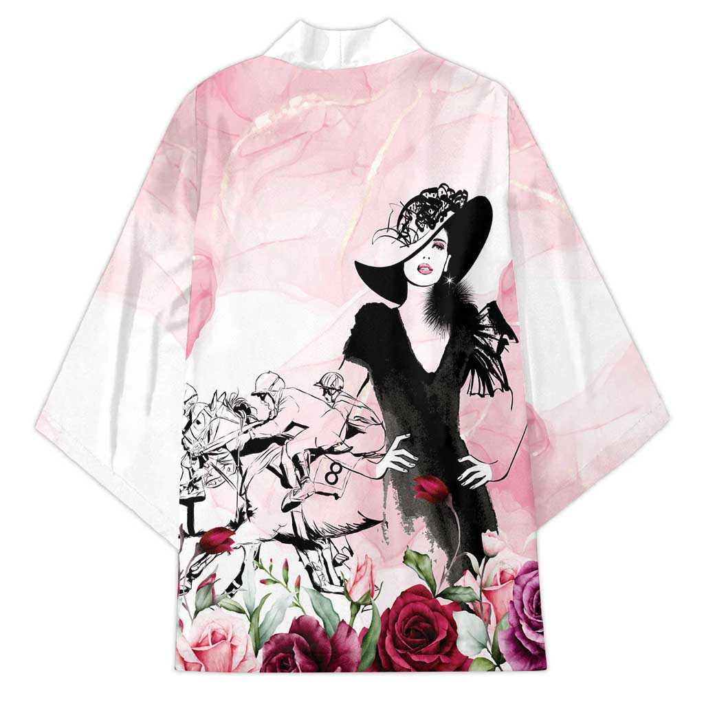 Melbourne Horse Racing Cup Pink Out Derby Kimono - Aussie Hoodie