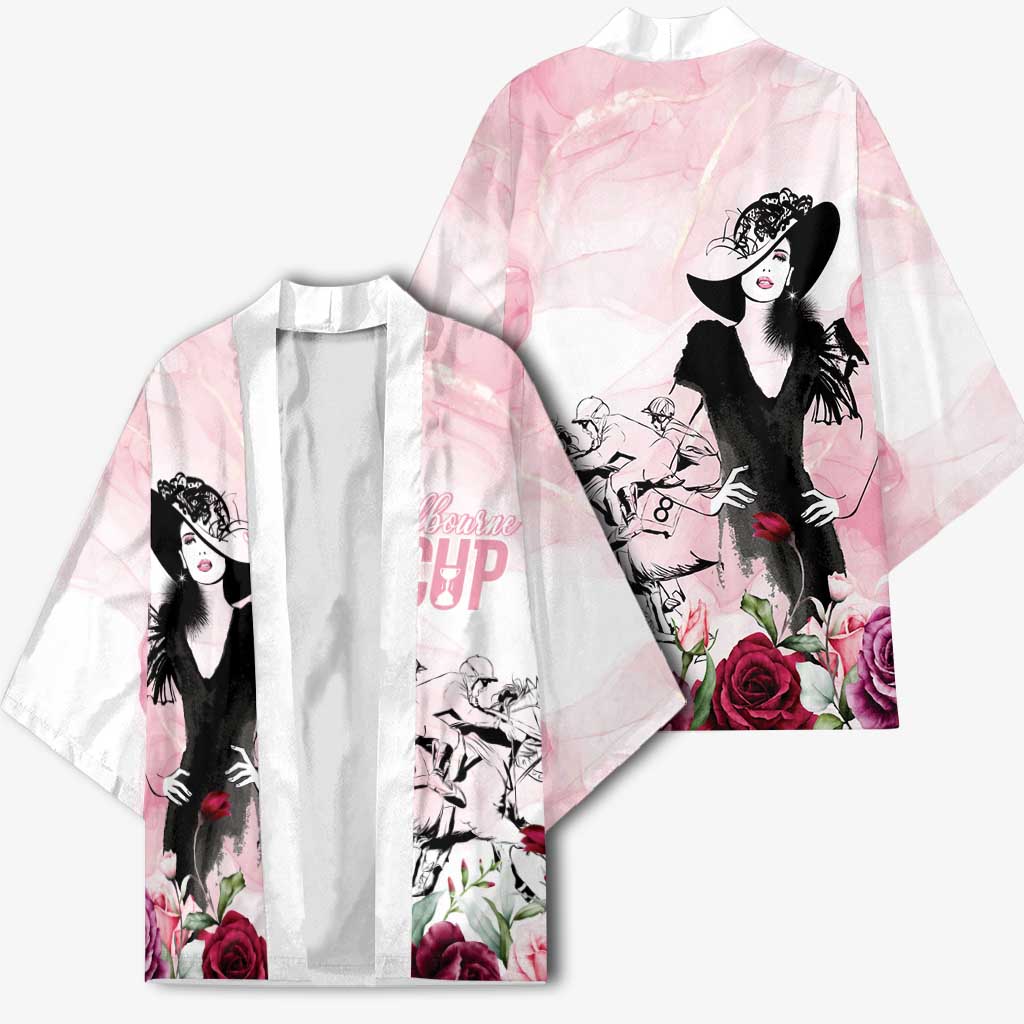 Melbourne Horse Racing Cup Pink Out Derby Kimono - Aussie Hoodie