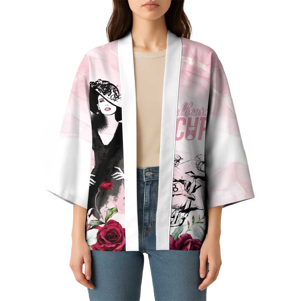 Melbourne Horse Racing Cup Pink Out Derby Kimono - Aussie Hoodie