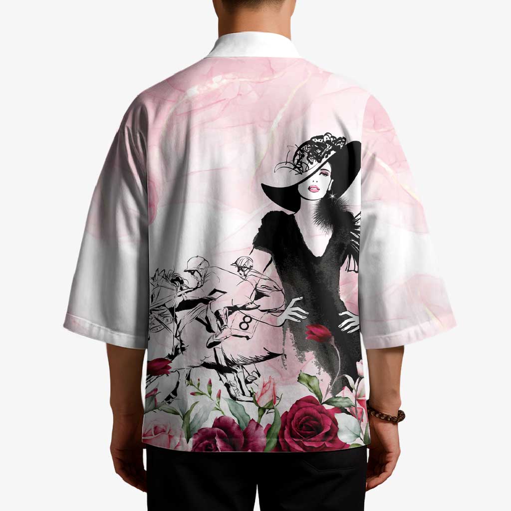 Melbourne Horse Racing Cup Pink Out Derby Kimono - Aussie Hoodie