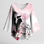 Melbourne Horse Racing Cup Pink Out Derby Kimono Sleeve Blouse - Aussie Hoodie