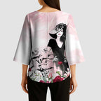 Melbourne Horse Racing Cup Pink Out Derby Kimono Sleeve Blouse - Aussie Hoodie