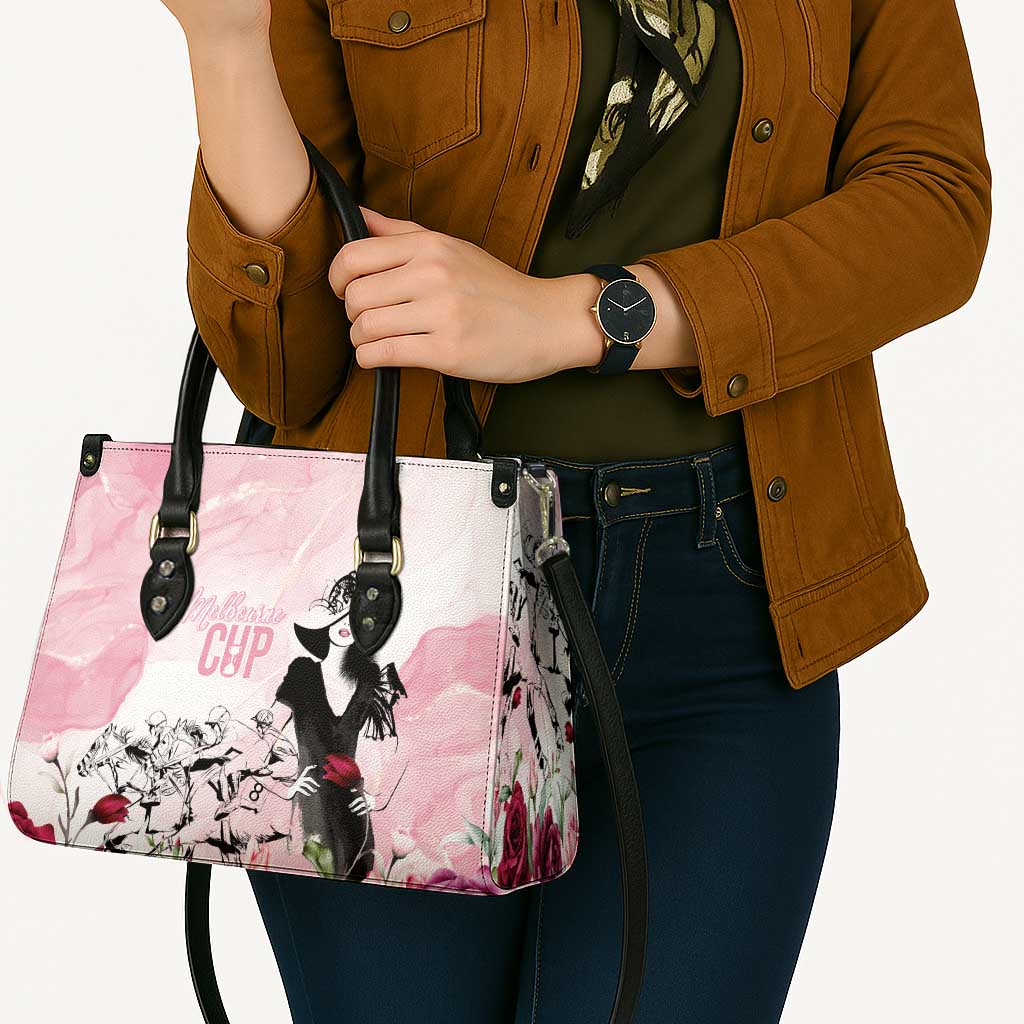 Melbourne Horse Racing Cup Pink Out Derby Leather Bag - Aussie Hoodie