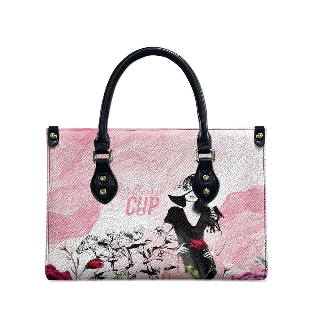 Melbourne Horse Racing Cup Pink Out Derby Leather Bag - Aussie Hoodie