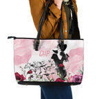 Melbourne Horse Racing Cup Pink Out Derby Leather Tote Bag - Aussie Hoodie