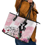 Melbourne Horse Racing Cup Pink Out Derby Leather Tote Bag - Aussie Hoodie