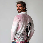 Melbourne Horse Racing Cup Pink Out Derby Long Sleeve Polo Shirt - Aussie Hoodie