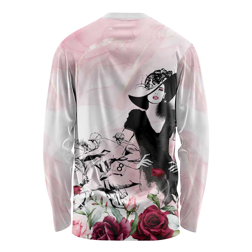 Melbourne Horse Racing Cup Pink Out Derby Long Sleeve Shirt - Aussie Hoodie