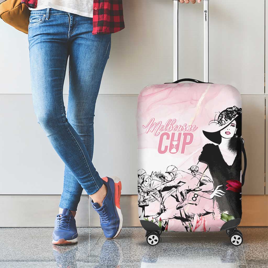 Melbourne Horse Racing Cup Pink Out Derby Luggage Cover - Aussie Hoodie
