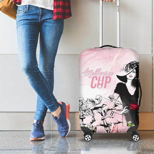 Melbourne Horse Racing Cup Pink Out Derby Luggage Cover - Aussie Hoodie