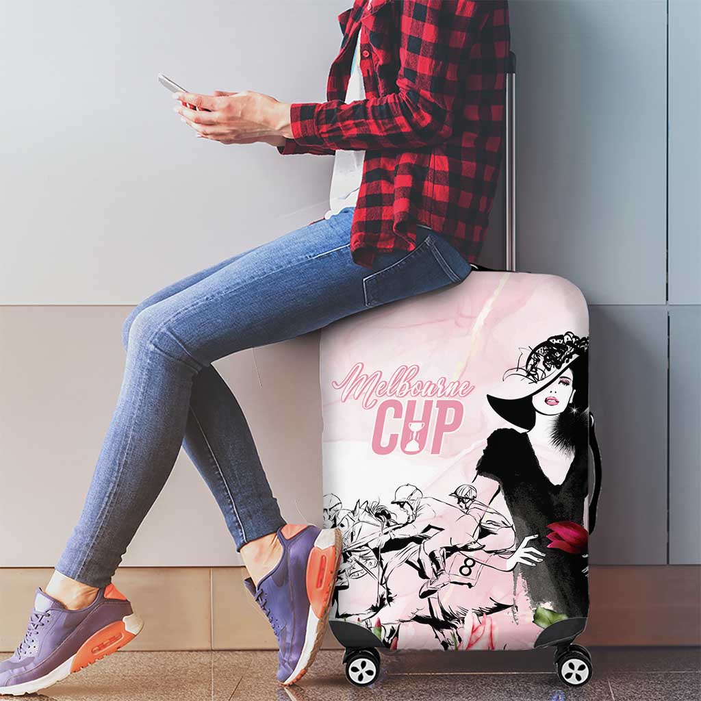 Melbourne Horse Racing Cup Pink Out Derby Luggage Cover - Aussie Hoodie