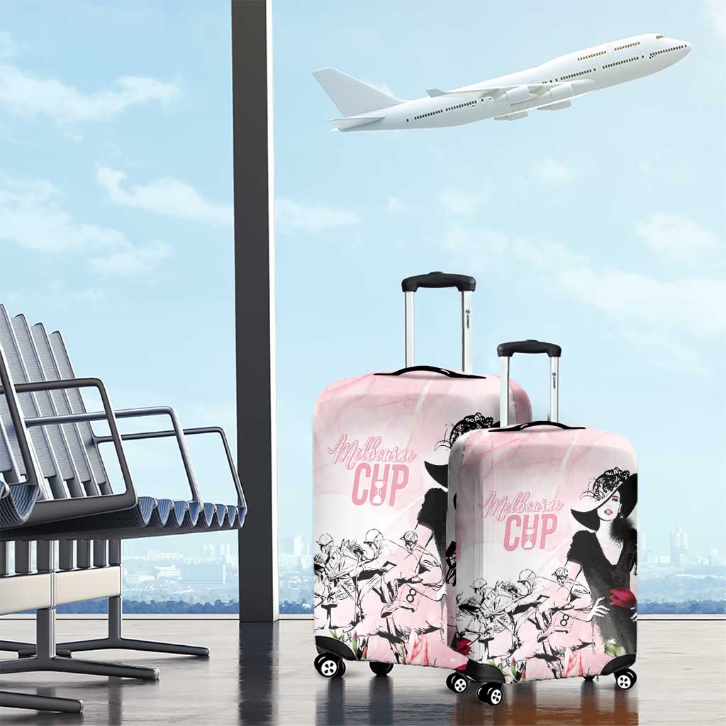 Melbourne Horse Racing Cup Pink Out Derby Luggage Cover - Aussie Hoodie
