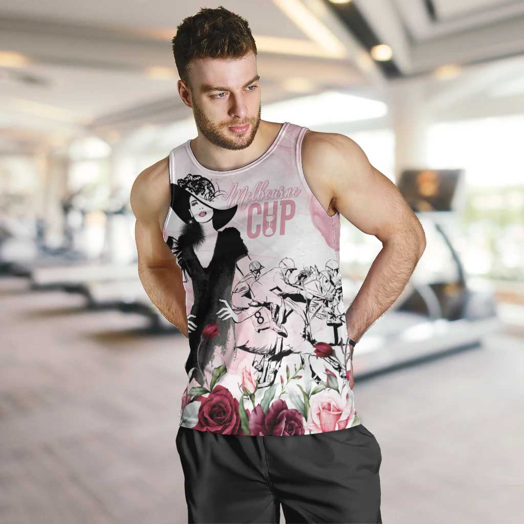 Melbourne Horse Racing Cup Pink Out Derby Men Tank Top - Aussie Hoodie