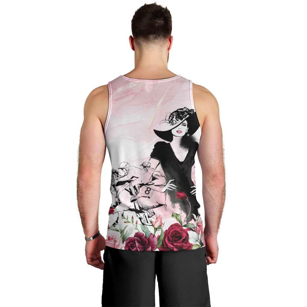 Melbourne Horse Racing Cup Pink Out Derby Men Tank Top - Aussie Hoodie