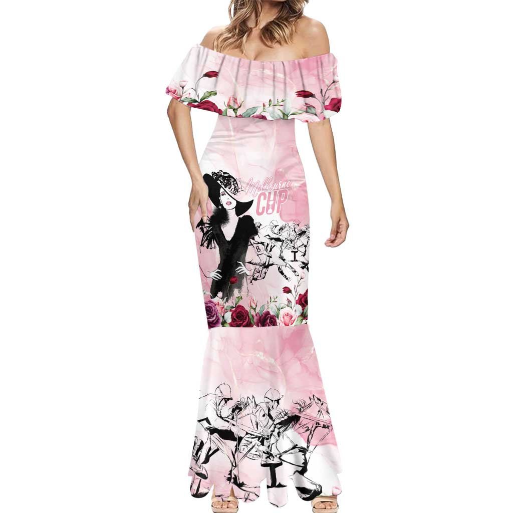 Melbourne Horse Racing Cup Pink Out Derby Mermaid Dress - Aussie Hoodie