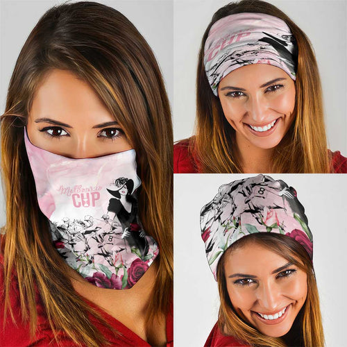 Melbourne Horse Racing Cup Pink Out Derby Neck Gaiter - Aussie Hoodie