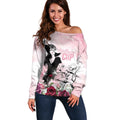 Melbourne Horse Racing Cup Pink Out Derby Off Shoulder Sweater - Aussie Hoodie