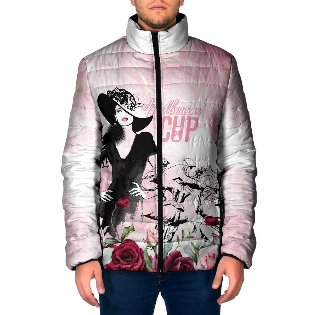 Melbourne Horse Racing Cup Pink Out Derby Padded Jacket - Aussie Hoodie