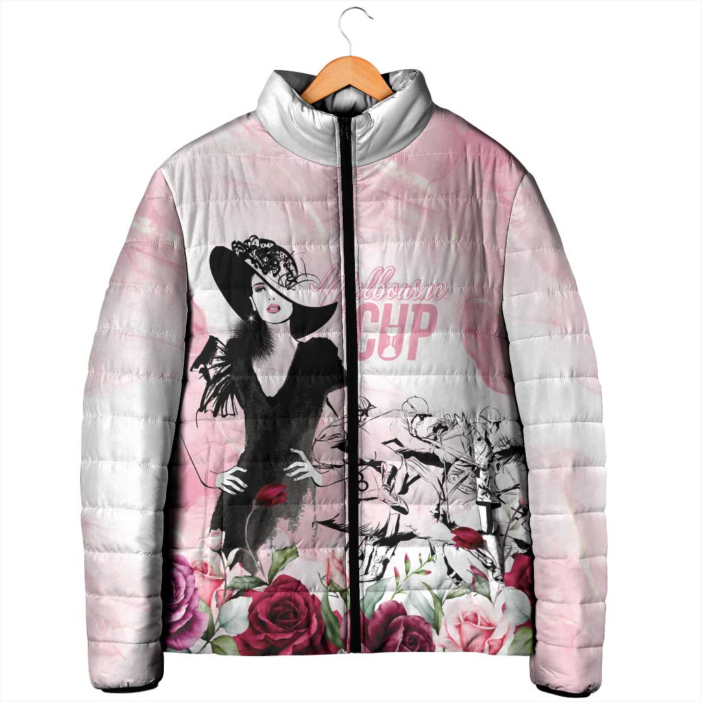 Melbourne Horse Racing Cup Pink Out Derby Padded Jacket - Aussie Hoodie