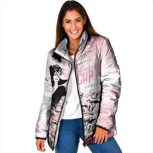 Melbourne Horse Racing Cup Pink Out Derby Padded Jacket - Aussie Hoodie