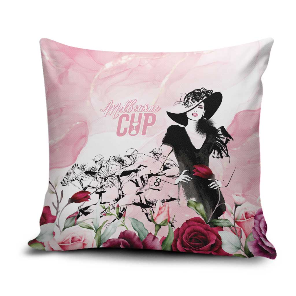Melbourne Horse Racing Cup Pink Out Derby Pillow Cover - Aussie Hoodie