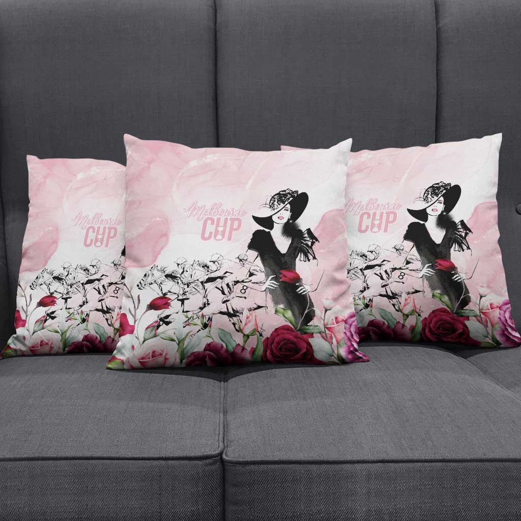 Melbourne Horse Racing Cup Pink Out Derby Pillow Cover - Aussie Hoodie