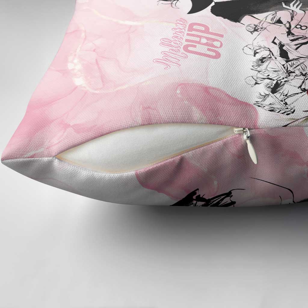 Melbourne Horse Racing Cup Pink Out Derby Pillow Cover - Aussie Hoodie