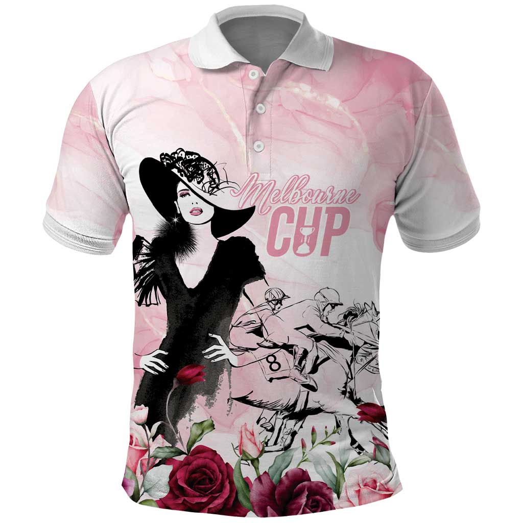 Melbourne Horse Racing Cup Pink Out Derby Polo Shirt - Aussie Hoodie