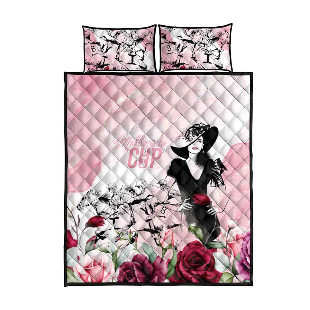 Melbourne Horse Racing Cup Pink Out Derby Quilt Bed Set - Aussie Hoodie