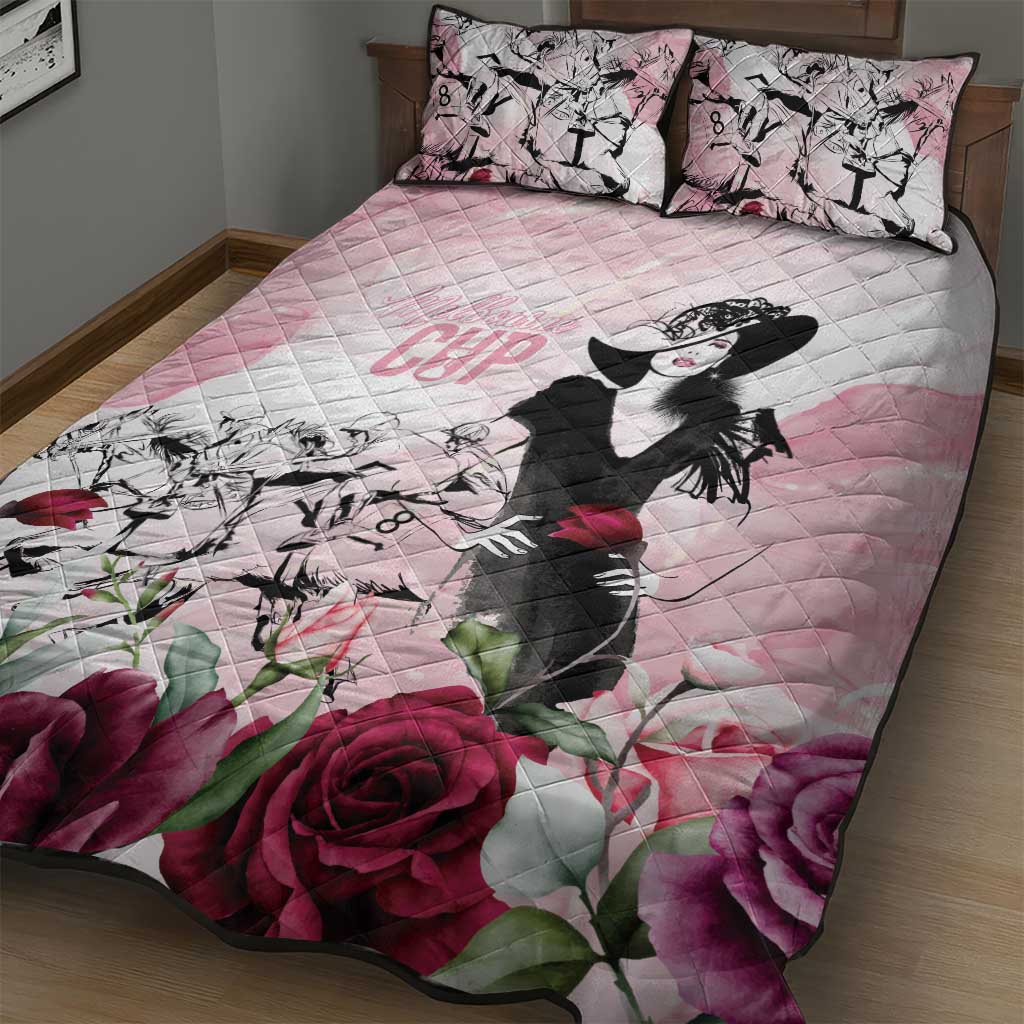 Melbourne Horse Racing Cup Pink Out Derby Quilt Bed Set - Aussie Hoodie