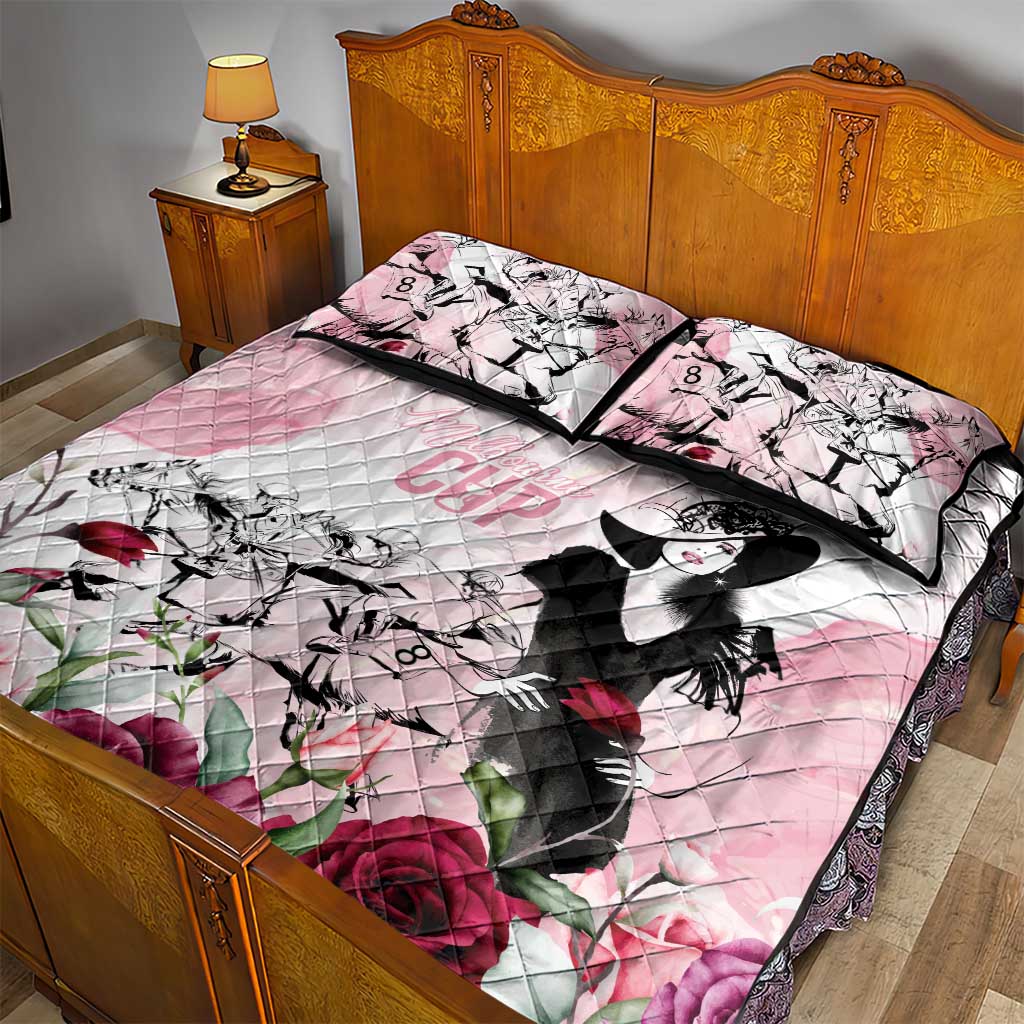 Melbourne Horse Racing Cup Pink Out Derby Quilt Bed Set - Aussie Hoodie
