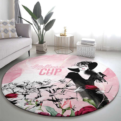 Melbourne Horse Racing Cup Pink Out Derby Round Carpet - Aussie Hoodie