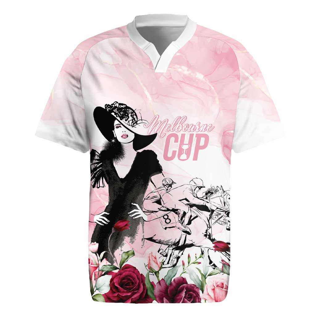 Melbourne Horse Racing Cup Pink Out Derby Rugby Jersey - Aussie Hoodie