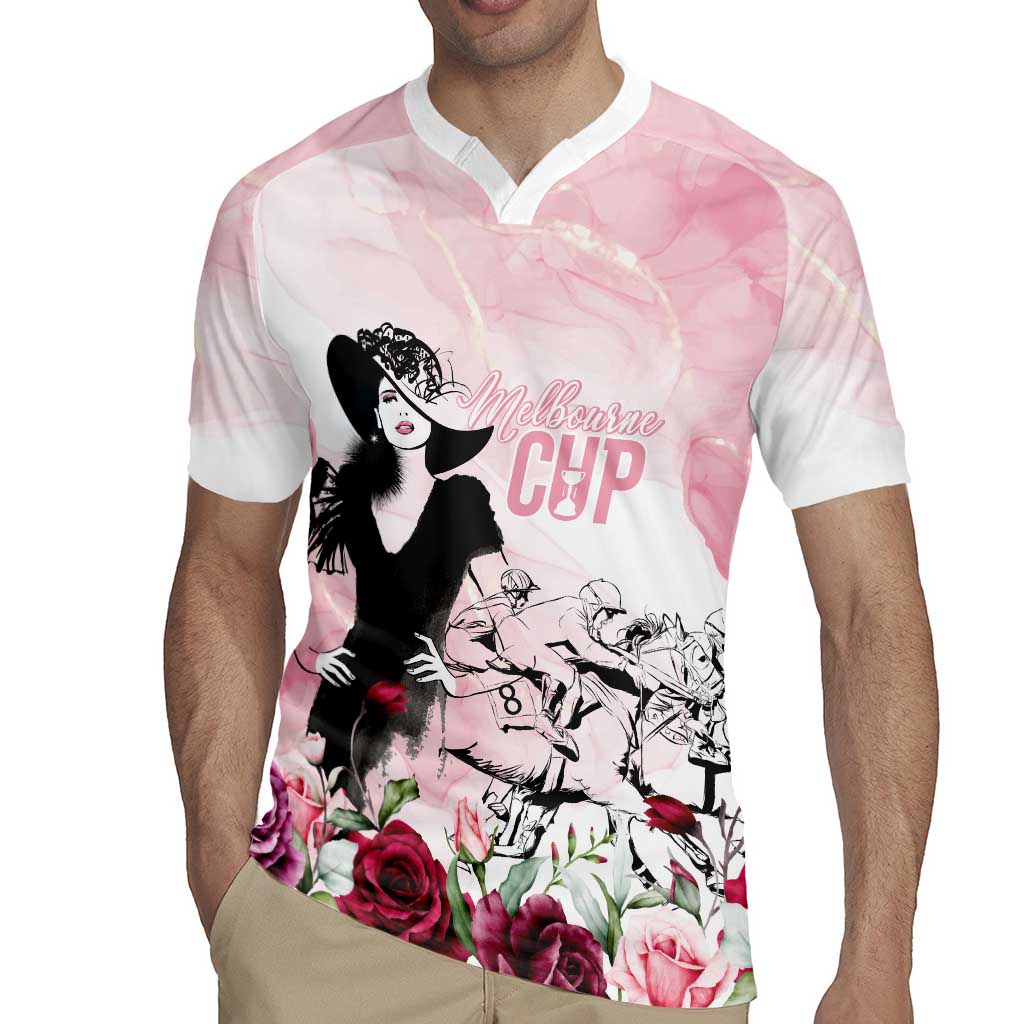 Melbourne Horse Racing Cup Pink Out Derby Rugby Jersey - Aussie Hoodie