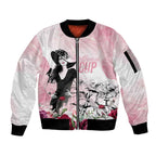 Melbourne Horse Racing Cup Pink Out Derby Sleeve Zip Bomber Jacket - Aussie Hoodie