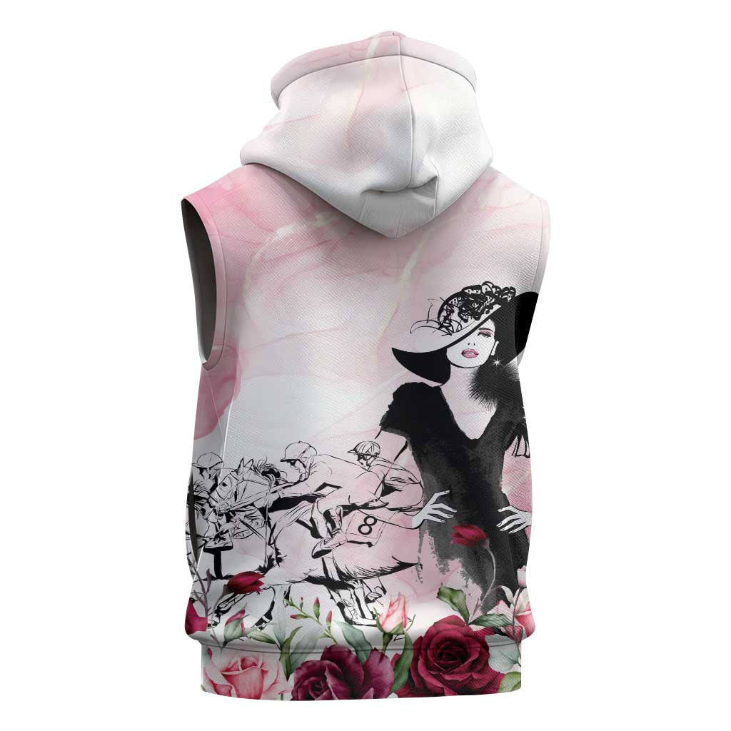 Melbourne Horse Racing Cup Pink Out Derby Sleeveless Hoodie - Aussie Hoodie