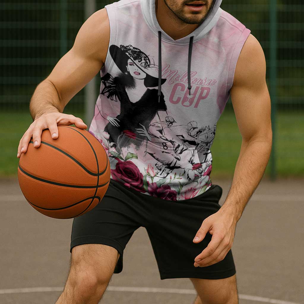 Melbourne Horse Racing Cup Pink Out Derby Sleeveless Hoodie - Aussie Hoodie