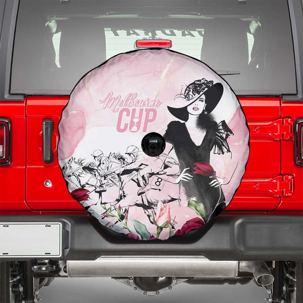 Melbourne Horse Racing Cup Pink Out Derby Spare Tire Cover - Aussie Hoodie