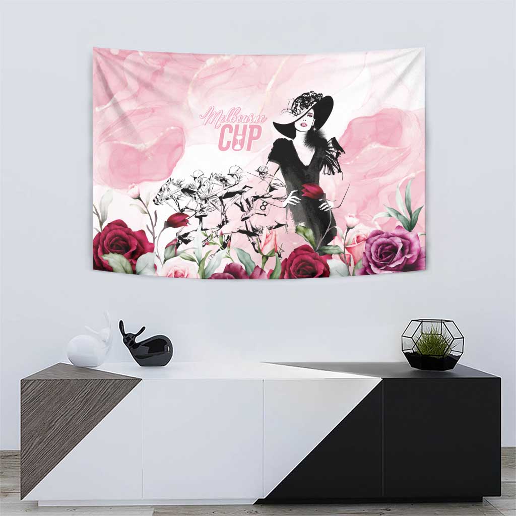 Melbourne Horse Racing Cup Pink Out Derby Tapestry - Aussie Hoodie