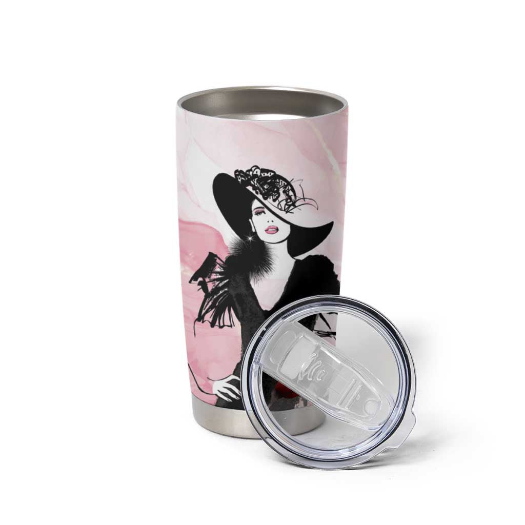 Melbourne Horse Racing Cup Pink Out Derby Tumbler Cup - Aussie Hoodie