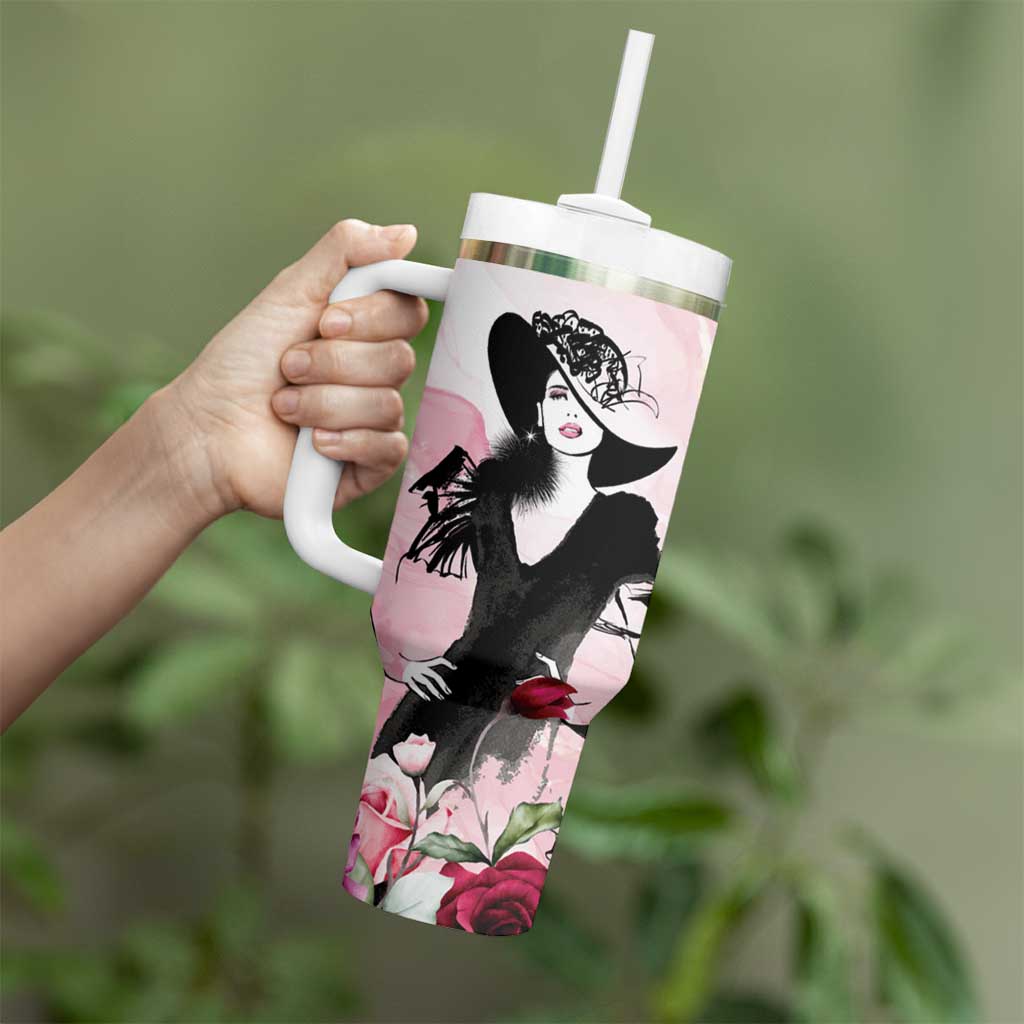 Melbourne Horse Racing Cup Pink Out Derby Tumbler With Handle - Aussie Hoodie