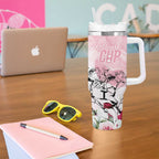 Melbourne Horse Racing Cup Pink Out Derby Tumbler With Handle - Aussie Hoodie